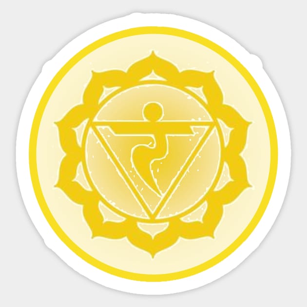 Willpower and confidence are mine Solar-Plexus Chakra- Dark Grey Sticker by EarthSoul